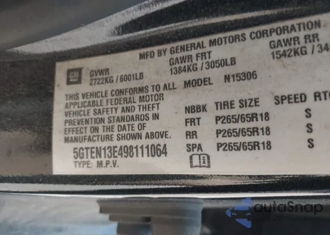 2009 Hummer H3 Suv H3X z USA, uszkodzony, nr VIN 5GTEN13E498111064